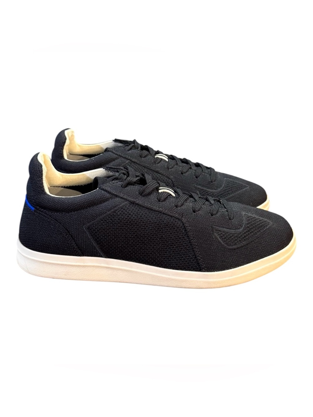 Rothy's The RS01 Knit Sneakers - Black / Bright White Mens Size 7 Women’s Size 9